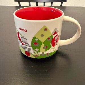 Starbucks Ohio Red and White Mug